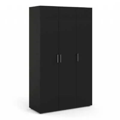 Pepe Wardrobe with 3 doors in Black
