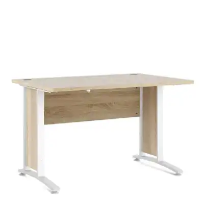 Desk 120 cm in Oak With White legs