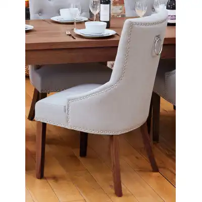 Pair of Grey Walnut Narrow Back Dining Chairs