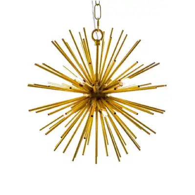 Gold Spiked Ceiling Pendant Light