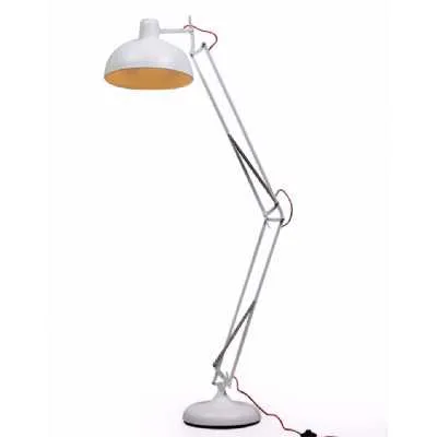 White Adjustable Desk Style Floor Lamp