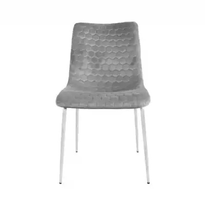 Grey Dining Chair Chrome Legs