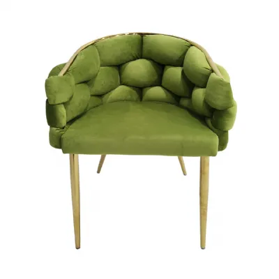 Margaux Green Velvet With Gold Legs Dining Chair
