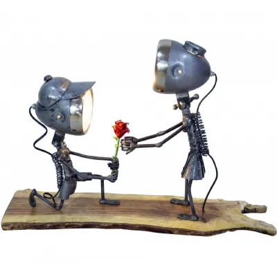 Couple and Flower Table Lamp