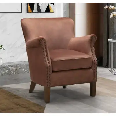 Vintage Copper Fabric Accent Chair