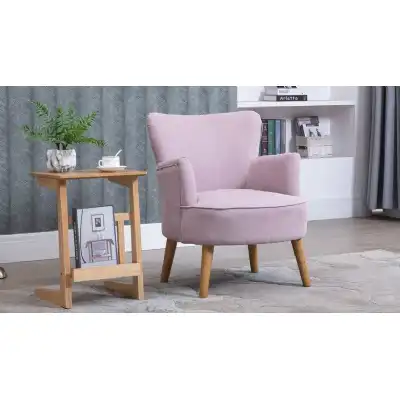 Violet Fabric Casual Accent Chair