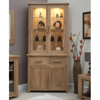 Oak Small Sideboard Top with Lights