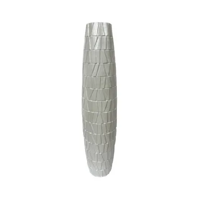 90cm Pearl White Polyresin Floor Vase