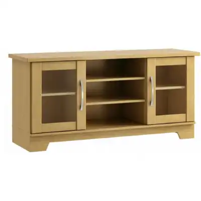 Lichfield Oak or Cashmere Long TV Cabinet