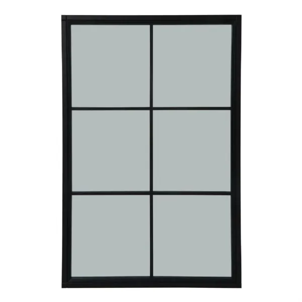 Black Wood XL Window Mirror