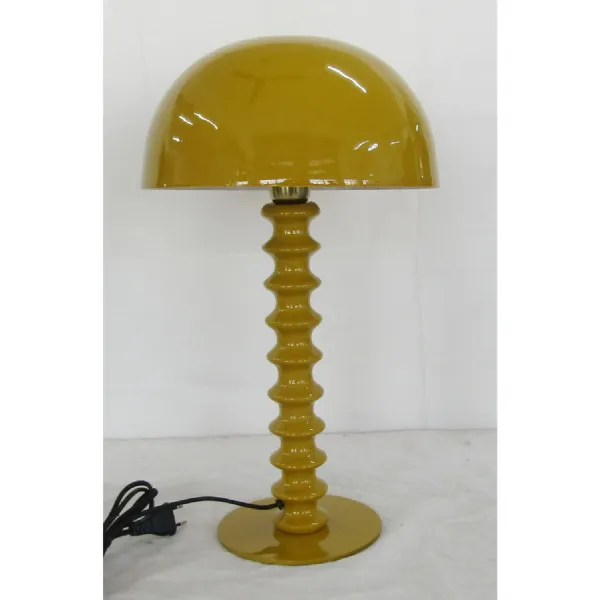 Mustard Yellow Large Ribbed Table Lamp