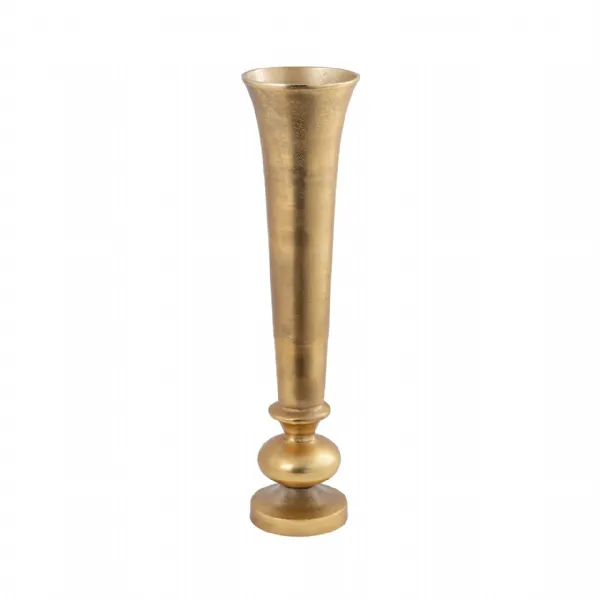 69cm Fluted Gold Vase