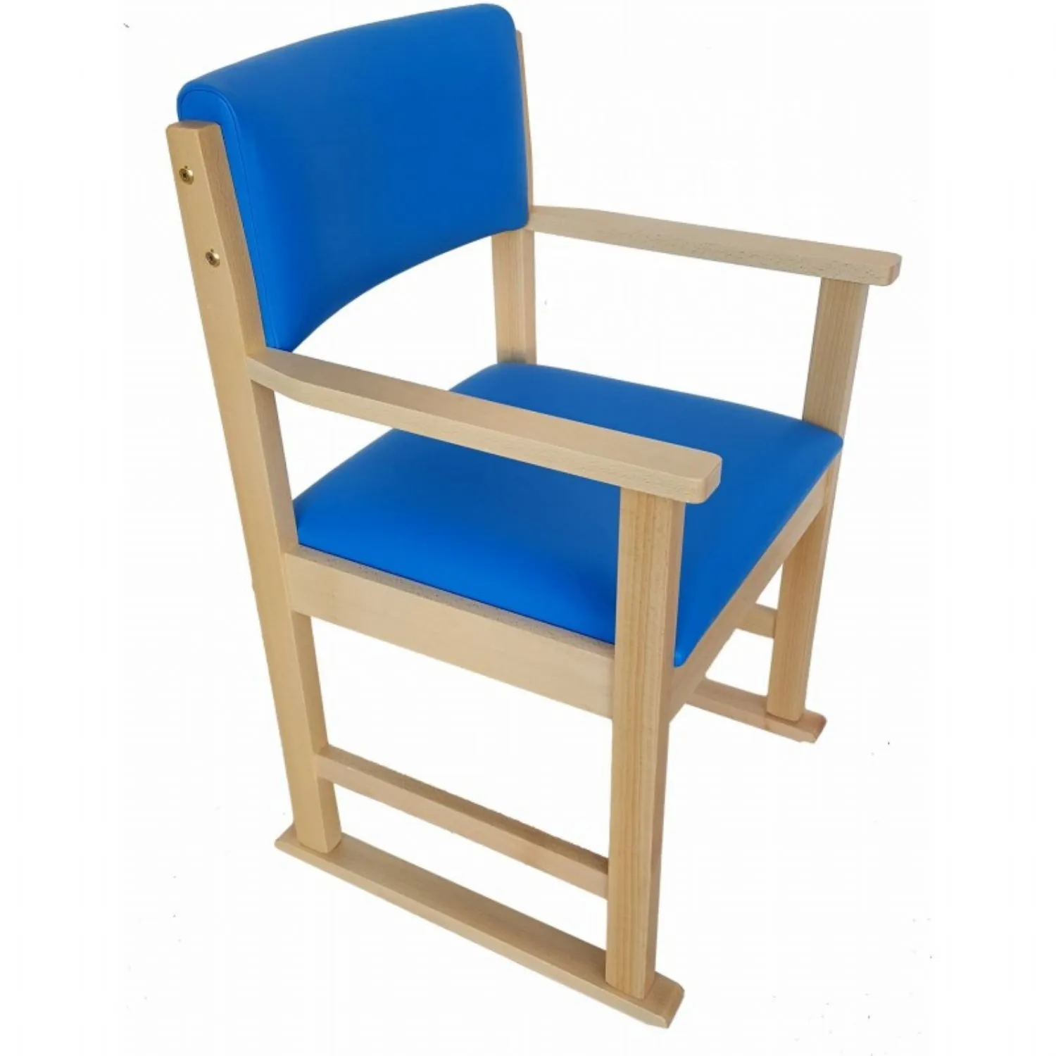 Solid Beech Dining Carver Chair With Skids