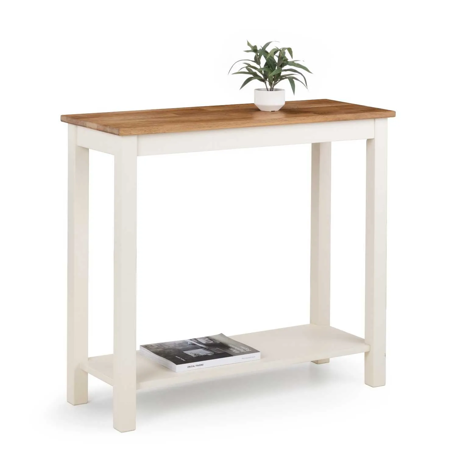 COXMOOR CONSOLE TABLE 90CM IVORY AND OAK