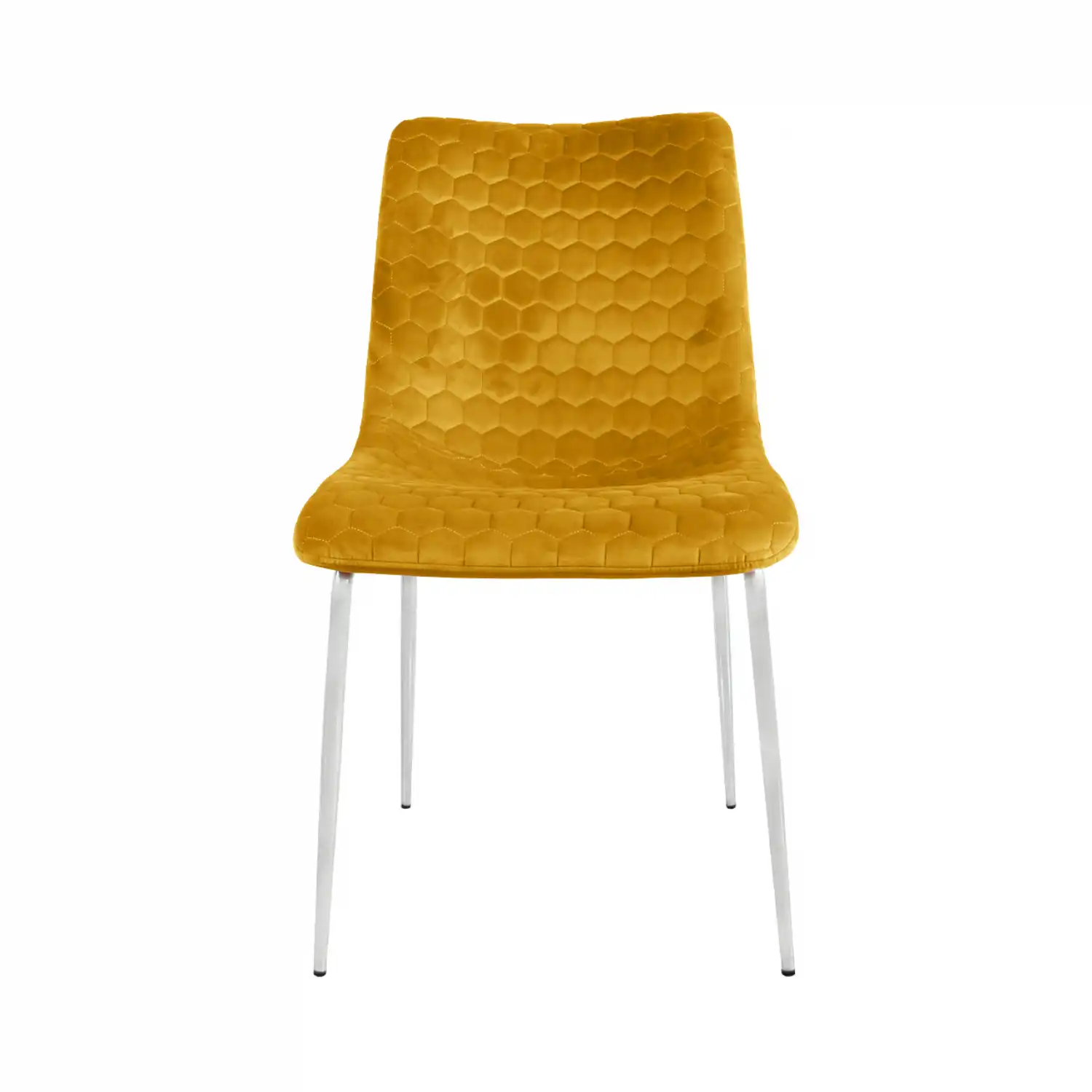 Mustard Dining Chair Chrome Legs