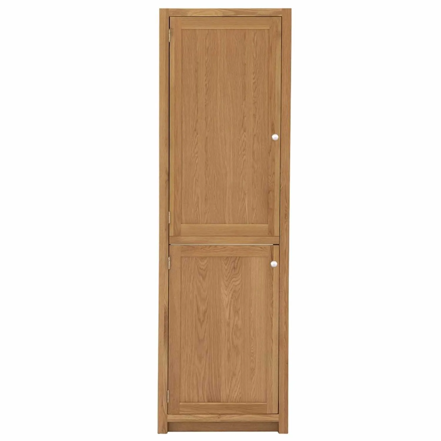 Traditional Style Handmade Oak Wood Fridge Freezer Kitchen Storage Cabinet With Shelf 69 x 216cm