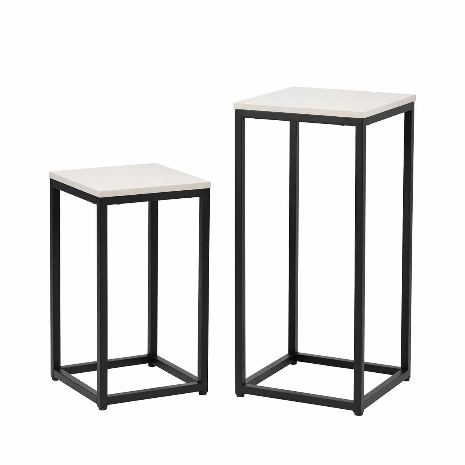 Page Set Of 2 Plant Stand Summer Grey
