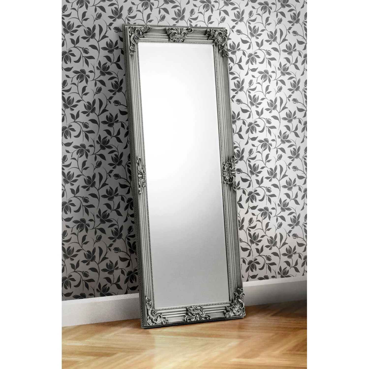Rococo Pewter Lean To Dress Mirror