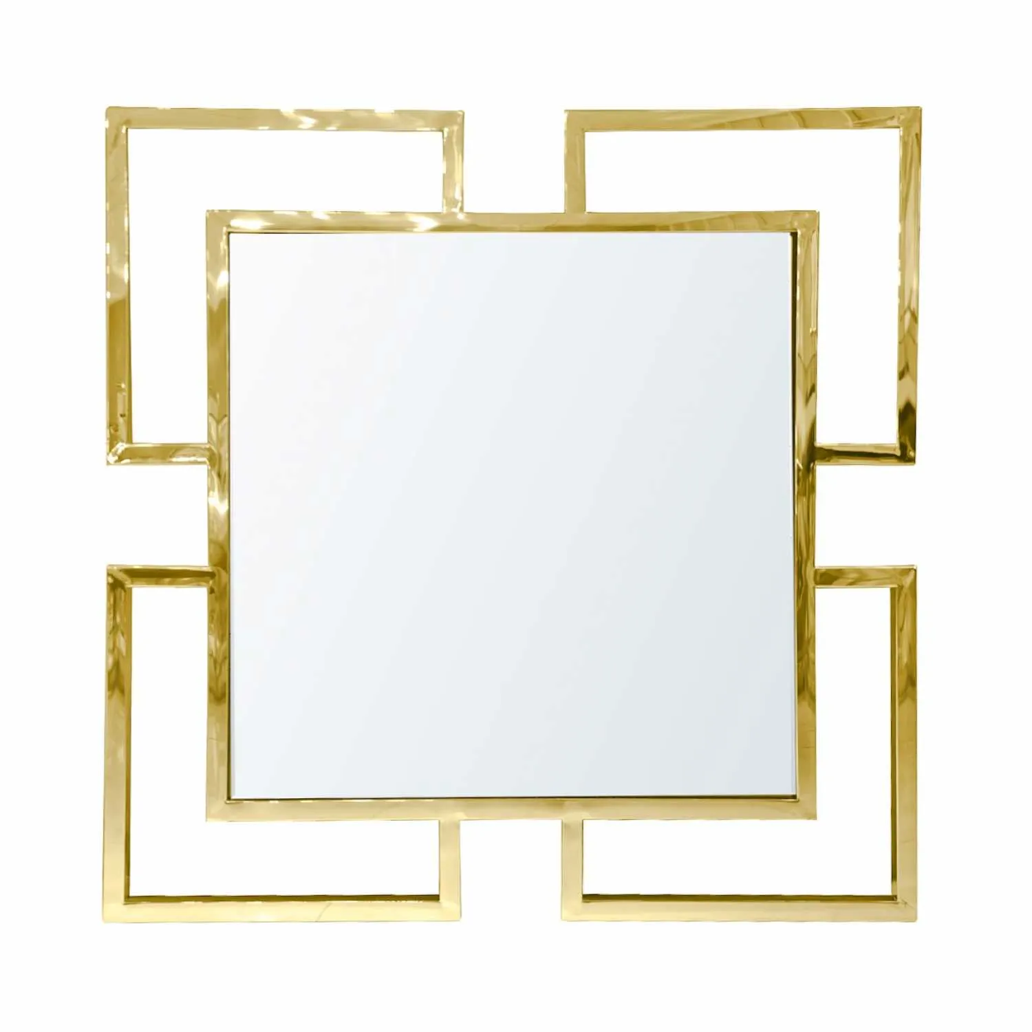 80cm Geo Gold Wall Mirror