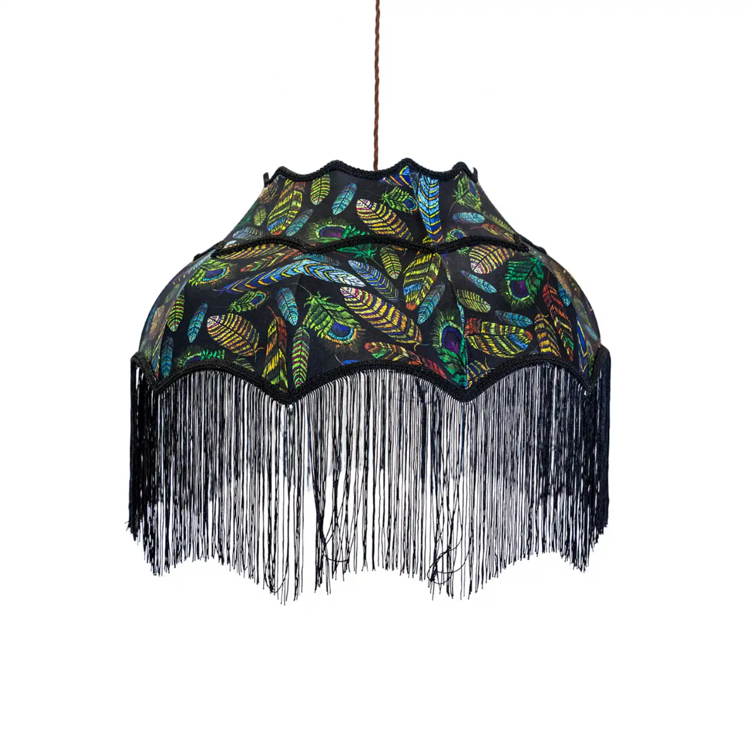 Large Feather Frilled Lamp Shade