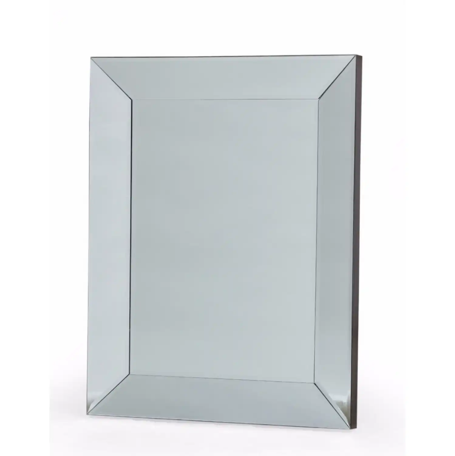 Rectangular Mirrored Glass Mitre Wall Mirror