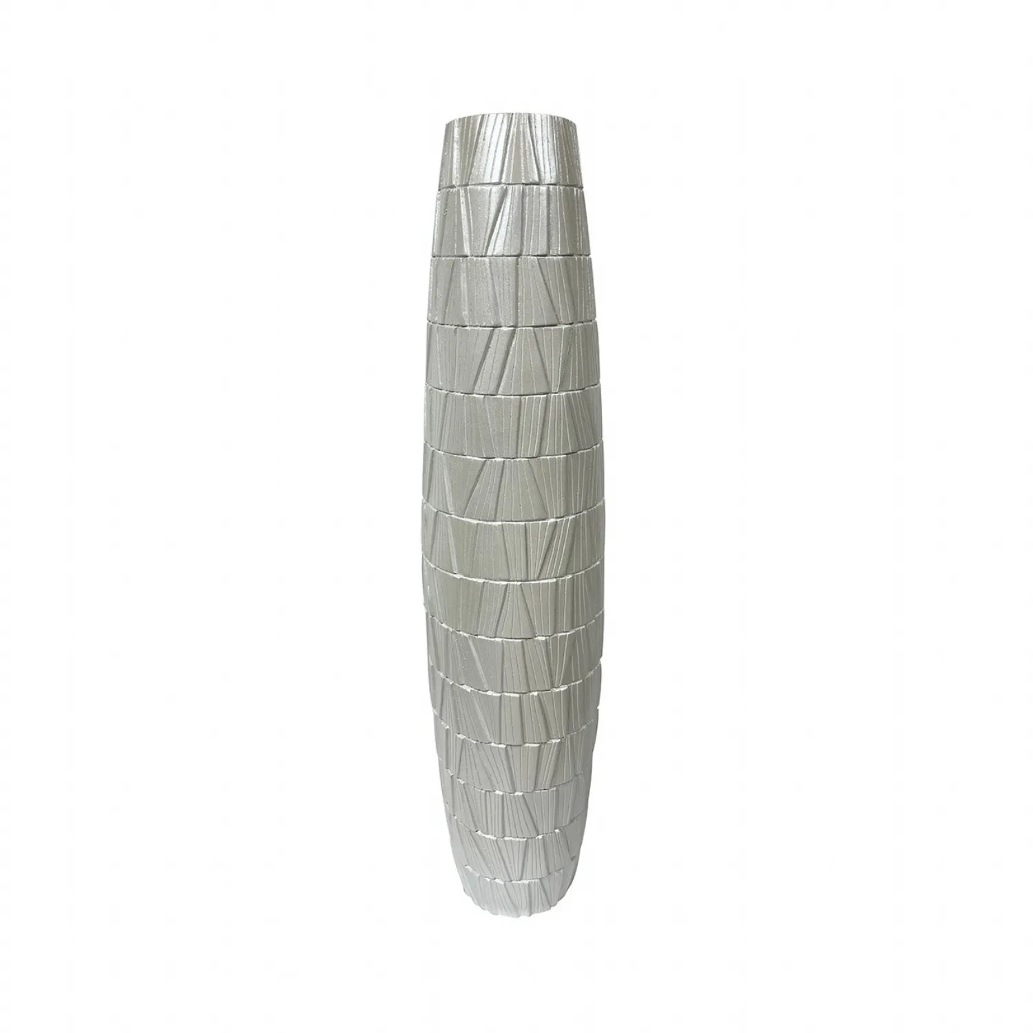 90cm Pearl White Polyresin Floor Vase