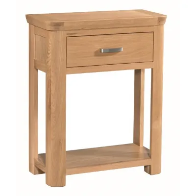 Solid Oak 1 Drawer Telephone Table
