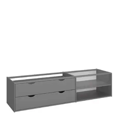 Underbed Drawer section 2 drawers in Folkestone Grey
