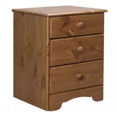 Nordic Bedside Table 3 Drawers in Cherry