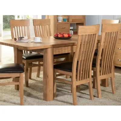 Solid Oak 4ft Extending Table and 4 Oak Chairs