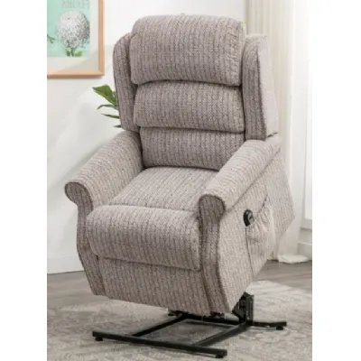 Natural Fabric Electric Single Motor Lift and Rise Recliner Chair
