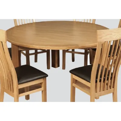 Solid Oak 150cm Round Dining Table