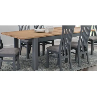 Solid and Blue 1.8m Extending Dining Table