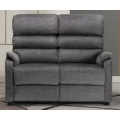 Grey Fabric 2 Seat Sofa Fixed