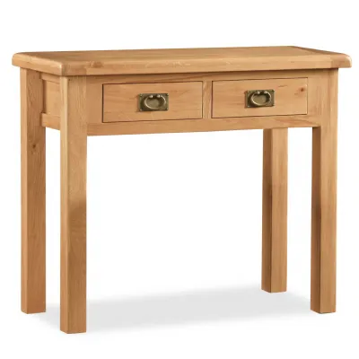 Rustic Solid Oak 100cm Dressing Table