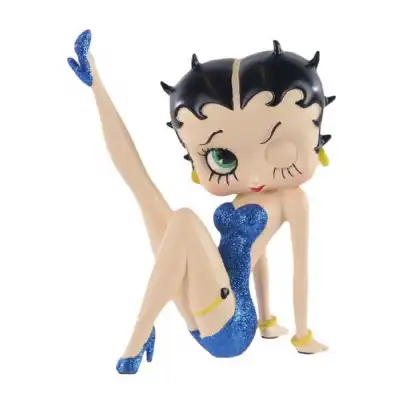 Betty Boop Leg Up Blue Glitter