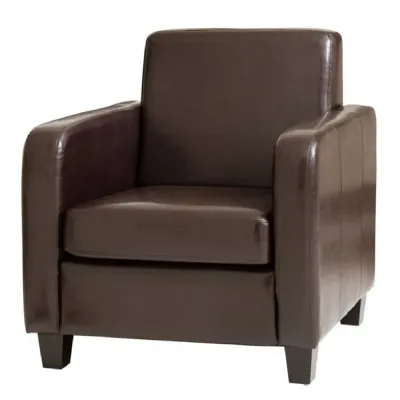 Faux Leather Armchairs