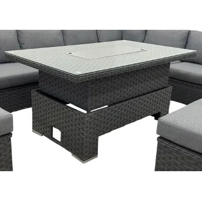 Luxury Grey Rattan 150cm Rising Table