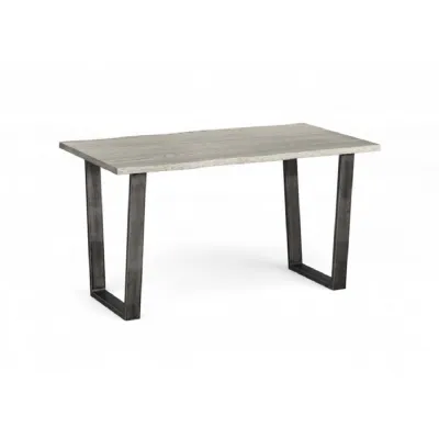 Industrial Grey and Black Metal 200cm Dining Table