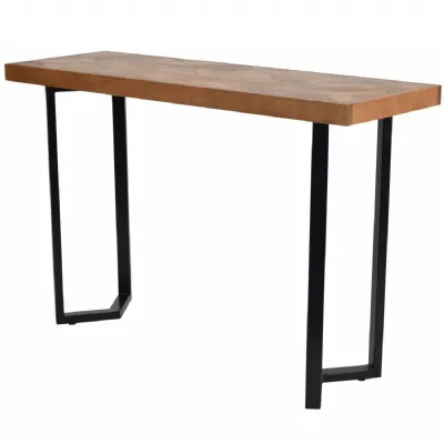 Marston Geometric II Wooden Hall Console Table Small