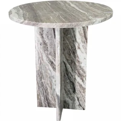 Marble Fantasy Brown Side Table