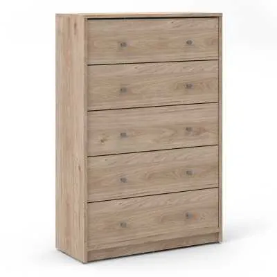 Chest of 5 Drawers in Jackson Hickory Oak