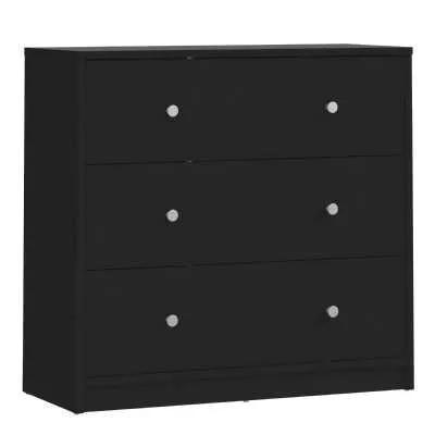 Chest of 3 Drawers in Black