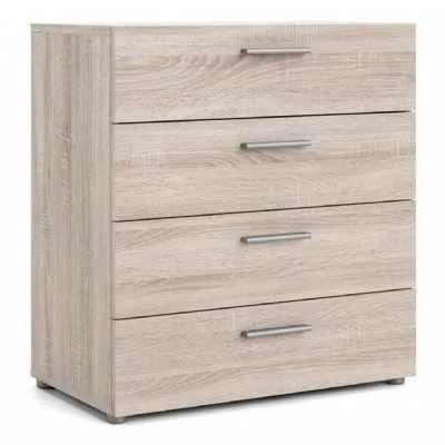 Pepe Chest of 4 Drawers in Truffle Oak