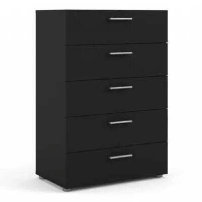 Pepe Chest of 5 Drawers in Black