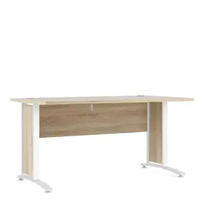 Desk 150 cm in Oak With White legs