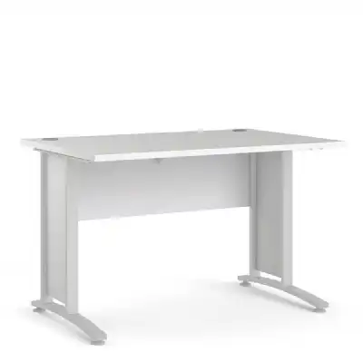 Desk 120 cm in White With White legs