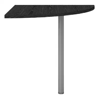 Corner desk top in Black woodgrain With Silver grey steel legs