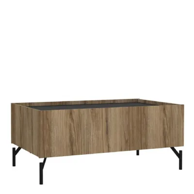 Kendall Coffee table with 2 Drawers Oak and Black