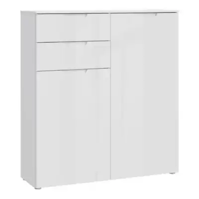 Chest of Drawers in White White High Gloss